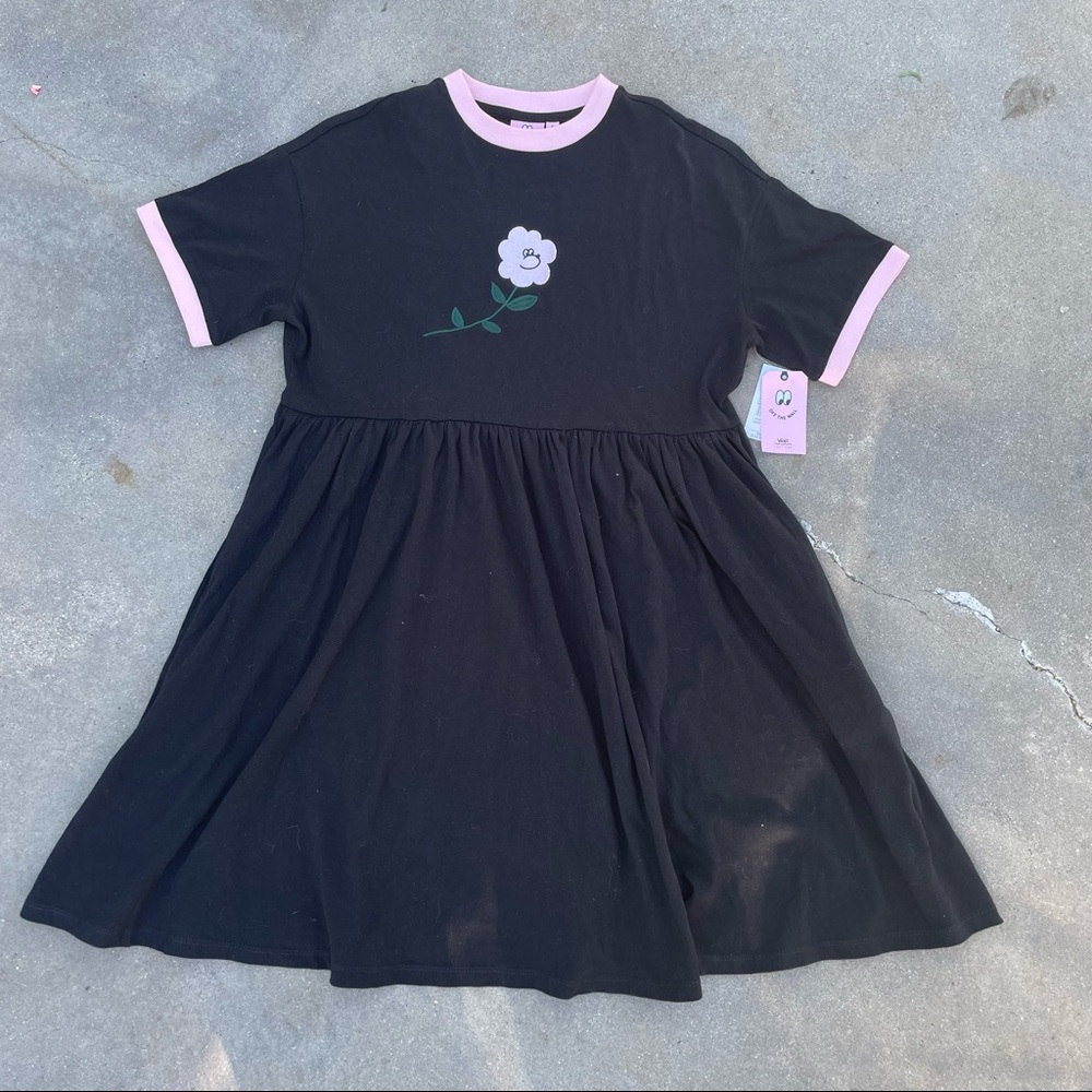 Lazy Oaf x Vans mini black dress